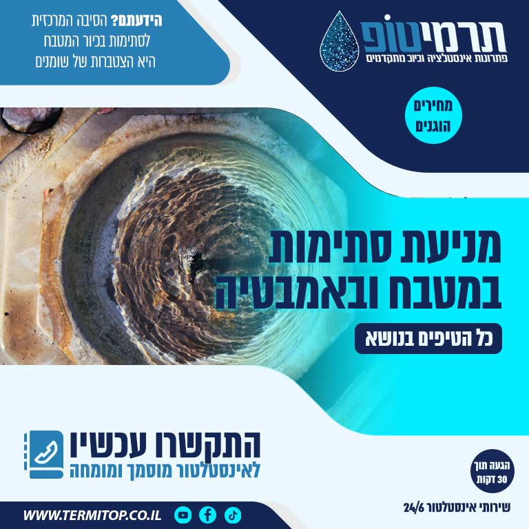 מניעת סתימות במטבח ובאמבטיה